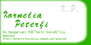 kornelia peterfi business card